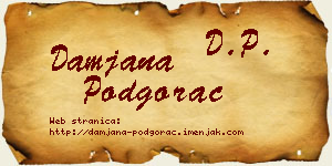Damjana Podgorac vizit kartica